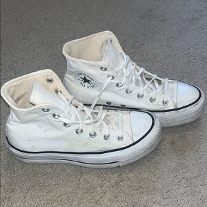 Converse All Star White Canvas High-Tops